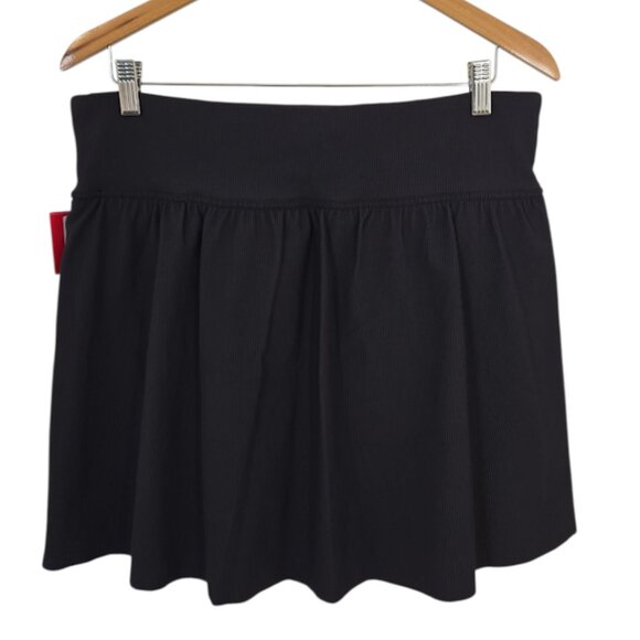 SPANX ACTIVEWEAR contour rib front slit skort black Size Xlarge NWT - Picture 4 of 7